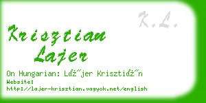 krisztian lajer business card